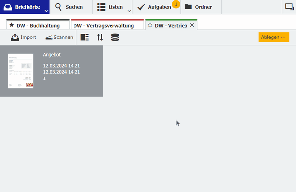 3_Ablegen von Briefkorb ins Archiv